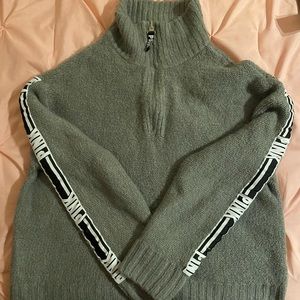 PINK quarter-zip sweater